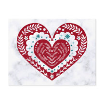 ヴィンテージレッドフローラハートラブ