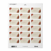 ヴィンテージレッドフローラホリデーカスタムラベル ラベル (フルシート)