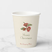 ヴィンテージレッドフローラホリデーカスタム 紙コップ (裏面)