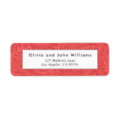 ヴィンテージレッドフローラ植物学差出人住所ラベル ラベル (正面)