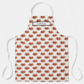 ヴィンテージレッドブラックカニ#2スケッチ エプロン (正面)