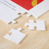 ヴィンテージレッドプラネット火星宇宙旅行ポスター ジグソーパズル (側面)