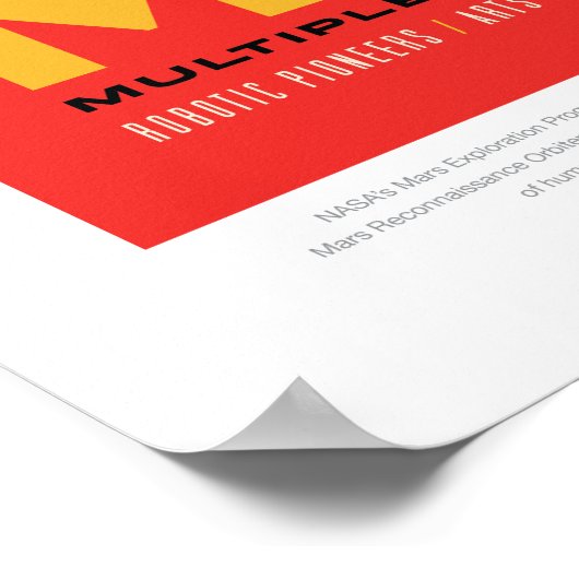 ヴィンテージレッドプラネット火星宇宙旅行 ポスター (角)