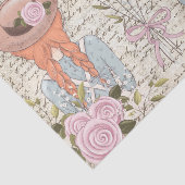 ヴィンテージレッドヘアガールバラオールドレターデコップページ 薄葉紙 (詳細)