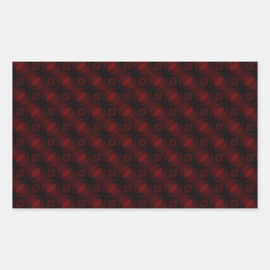 ヴィンテージレッドベルベット壁紙抽象デザイン 長方形シール (正面)