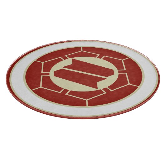 ヴィンテージレッドベージュジャパン服部家門オリエンタル カッティングボード (角)