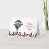 ヴィンテージレッドホットエアバルーンバレンタイン シーズンカード (正面)