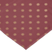 ヴィンテージレッドホリデー金ゴールドスノーフレーク テーブルクロス (アングル)