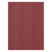 ヴィンテージレッドホリデー金ゴールドスノーフレーク テーブルクロス (正面)