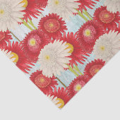 ヴィンテージレッドホワイトピレタムデイジースカイブルーフェンス 薄葉紙 (詳細)