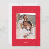 ヴィンテージレッドボウメリークリスマス2写真 シーズンカード (裏面)