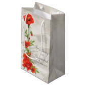 ヴィンテージレッドポピー抱き枕 スモールペーパーバッグ (正面アングル)