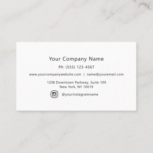 ヴィンテージレッドポピー植物学 名刺 (裏面)