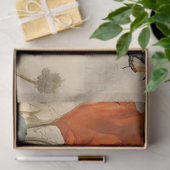 ヴィンテージレッドポピー&バタフライボタニカルデクページ 薄葉紙 (ギフト)