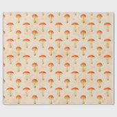 ヴィンテージレッドマッシュルーム ラッピングペーパー (フラット)