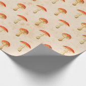 ヴィンテージレッドマッシュルーム ラッピングペーパー (角)