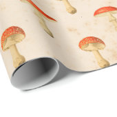 ヴィンテージレッドマッシュルーム ラッピングペーパー (ロールコーナー)