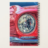 ヴィンテージレッドマッスルカーモノグラムのプランナー プランナー手帳 (裏面)