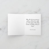 ヴィンテージレッドマドンナと子供の宗教的なクリスマス シーズンカード (内部)