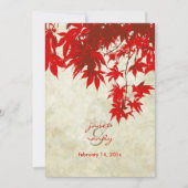 ヴィンテージレッドメイプル結婚式招待状 招待状 (正面)