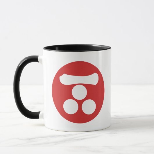 ヴィンテージレッドモリジャパン武家文東洋美術 マグカップ (左)