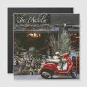 ヴィンテージレッドモータースクーター (正面/裏面)