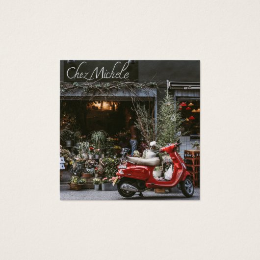 ヴィンテージレッドモータースクーター (正面)