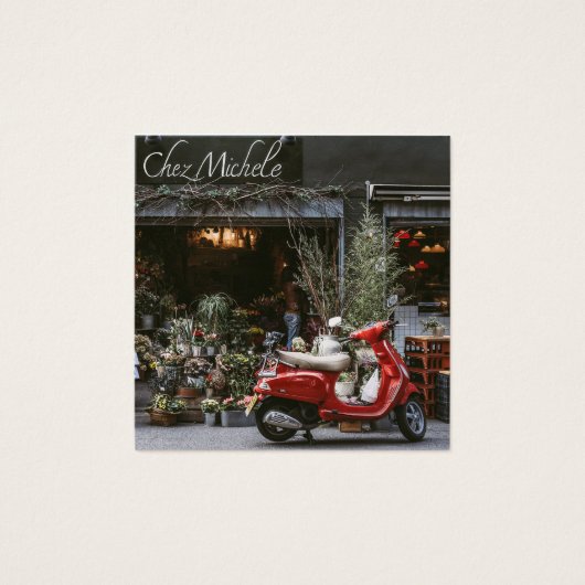 ヴィンテージレッドモータースクーター (正面)