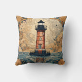 ヴィンテージレッドライトハウス クッション (裏面)