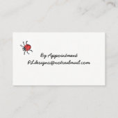 ヴィンテージレッドラディバグミニマリストクラス 名刺 (裏面)