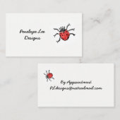 ヴィンテージレッドラディバグミニマリストクラス 名刺 (正面/裏面)