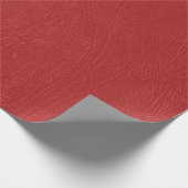 ヴィンテージレッドレザープリント ラッピングペーパー (角)