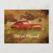 ヴィンテージレッドレトロカーアンティーク素朴ニューホーム ポストカード (正面)