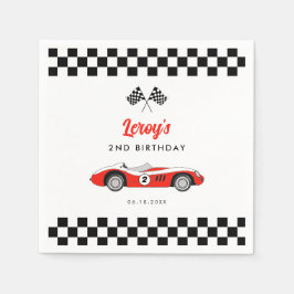 ヴィンテージレッドレースカーボーイ2nd誕生日パーティー スタンダードカクテルナプキン