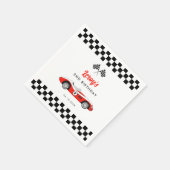 ヴィンテージレッドレースカーボーイ2nd誕生日パーティー スタンダードカクテルナプキン (角)