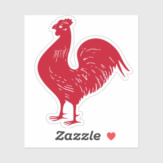 ヴィンテージレッドロングカスタムスター色 シール (シート)