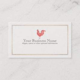 ヴィンテージレッドロースターエッチング名刺 名刺