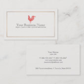 ヴィンテージレッドロースターエッチング名刺 名刺 (正面/裏面)