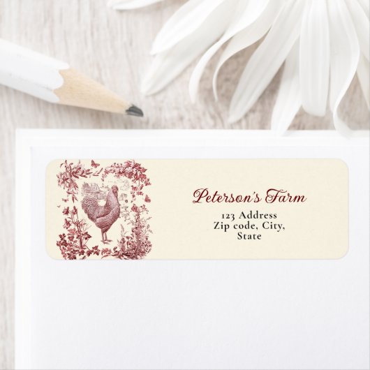 ヴィンテージレッドロースターファミリーファーム ラベル (インサイチュ)