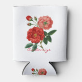 ヴィンテージレッドローズイラストレーションサンダー_コーブ 缶クーラー (正面)