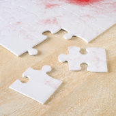 ヴィンテージレッドローズイラストレーションフラワーズアート ジグソーパズル (側面)