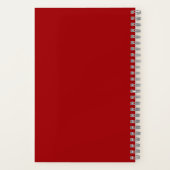 ヴィンテージレッドローズパーソナライズされたレシピ手帳 ノートブック (裏面)