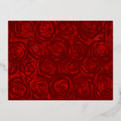 ヴィンテージレッドローズパーチメントありがとうございま実在す 箔招待状ポストカード (裏面)