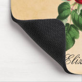 ヴィンテージレッドローズフェイクオンタンパーチメント背景 マウスパッド (コーナー)