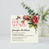 ヴィンテージレッドローズブライダルシャワー招待 招待状 (スタンド正面)
