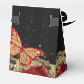 ヴィンテージレッドローズブラック金ゴールドレースキンセアニラ フェイバーボックス (裏面サイド)