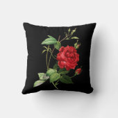 ヴィンテージレッドローズ装飾用クッション クッション (裏面)