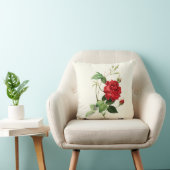 ヴィンテージレッドローズ装飾用クッション クッション (椅子)