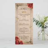 ヴィンテージレッドローズ金ゴールドエレガントブラックウォーター色 メニュー (スタンド正面)