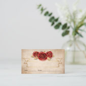 ヴィンテージレッドローズ金ゴールドクラウンエスエレガントコート プレイスカード (スタンド正面)